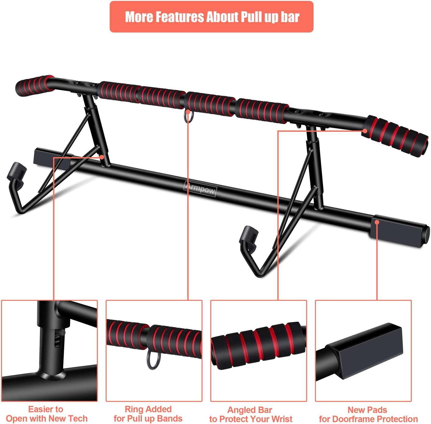 Premium Multifunctional Pull-Up Bar with Bands for Home Gym - Enhance Your Upper Body Workout